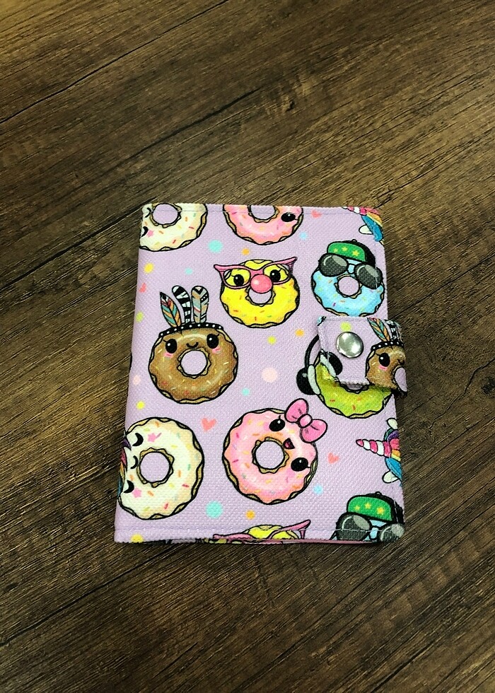 Donut kumaş pasaport/ruhsat kılıfı - Görsel 2