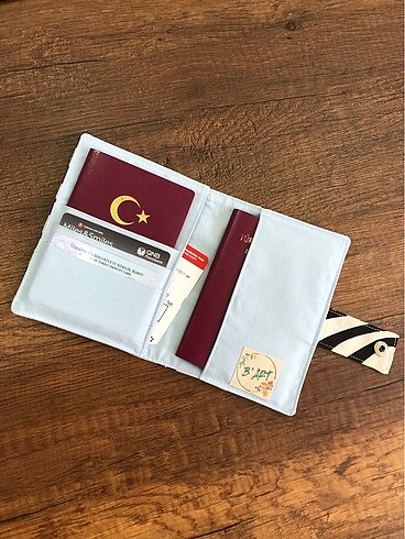 Beden Zebra desen kumaş pasaport/ruhsat kılıfı