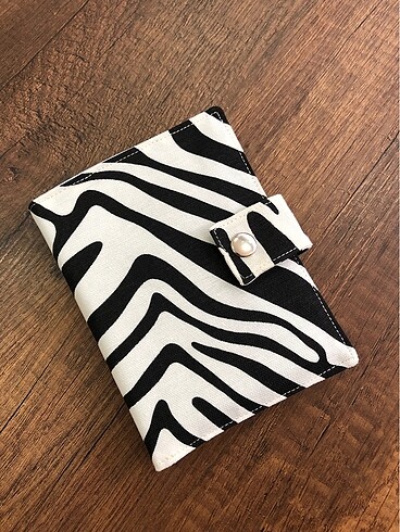 Zebra desen kumaş pasaport/ruhsat kılıfı