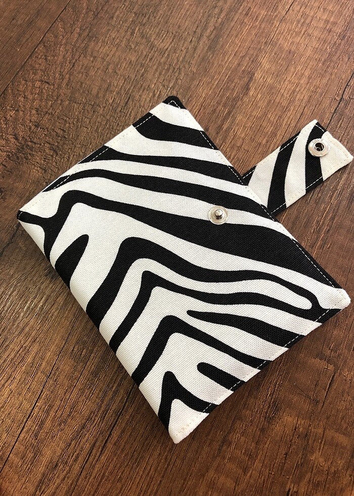 Zebra desen kumaş pasaport/ruhsat kılıfı - Görsel 2