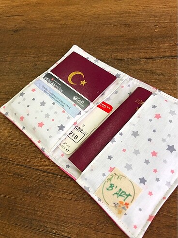 Yıldız kumaş pasaport/ruhsat kılıfı - Görsel 4