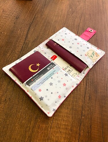 Yıldız kumaş pasaport/ruhsat kılıfı - Görsel 5