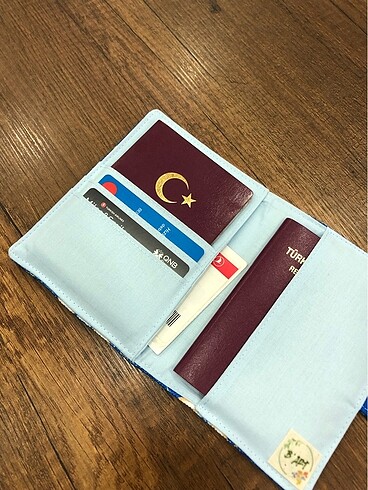 Göz desen kumaş pasaport/ruhsat kılıfı - Görsel 6