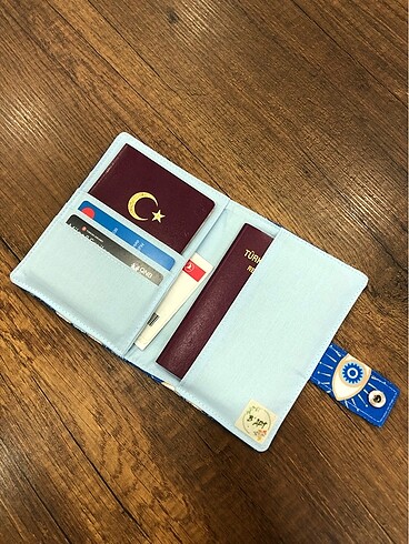Beden Göz desen kumaş pasaport/ruhsat kılıfı