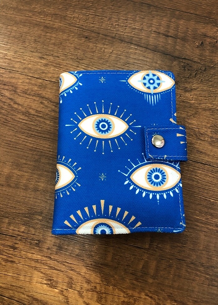 Göz desen kumaş pasaport/ruhsat kılıfı - Görsel 2