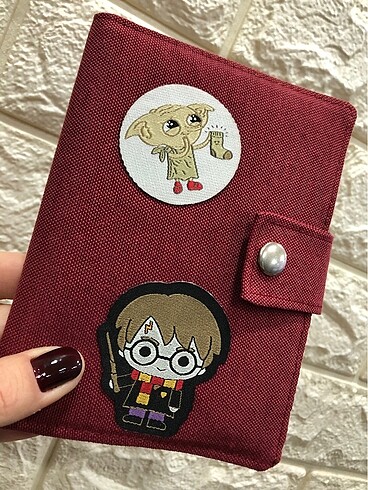 Beden bordo Renk Harry Potter kumaş pasaport/ruhsat kılıfı