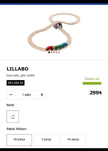 IKEA LILLABO TREN SETİ 