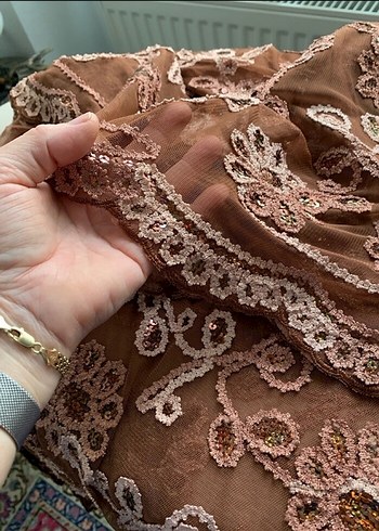 Dantel İşlemeli Bohem Kadın elbise kumaşı - Görsel 2