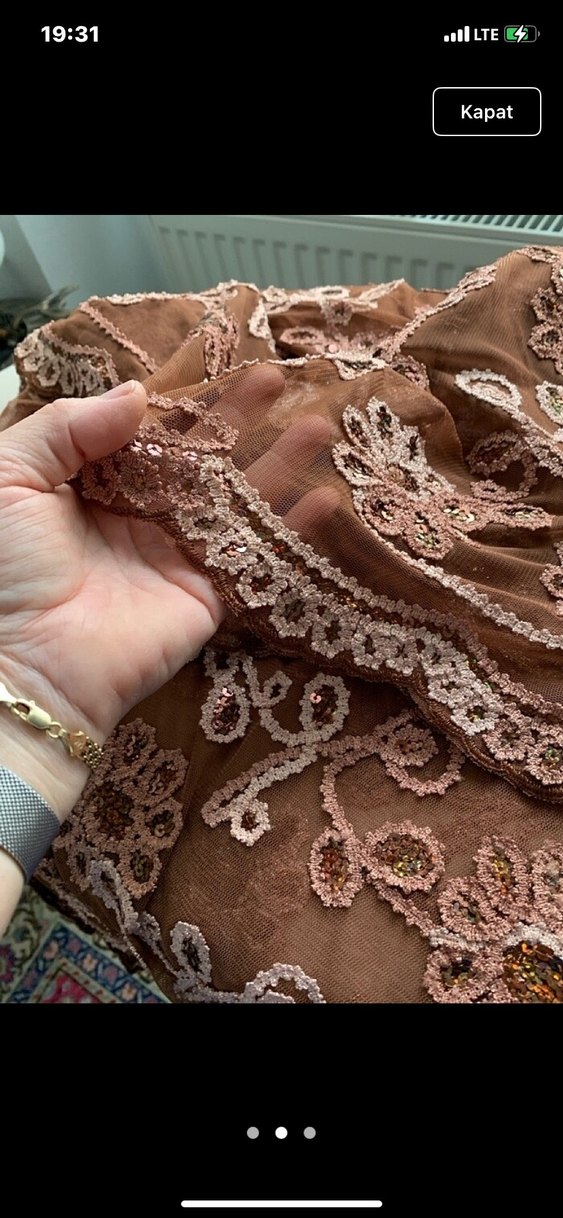 Dantel İşlemeli Bohem Kadın elbise kumaşı - Görsel 2