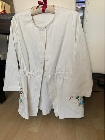 Mevsimlik pamuklu kot likralı ceket - Görsel 2