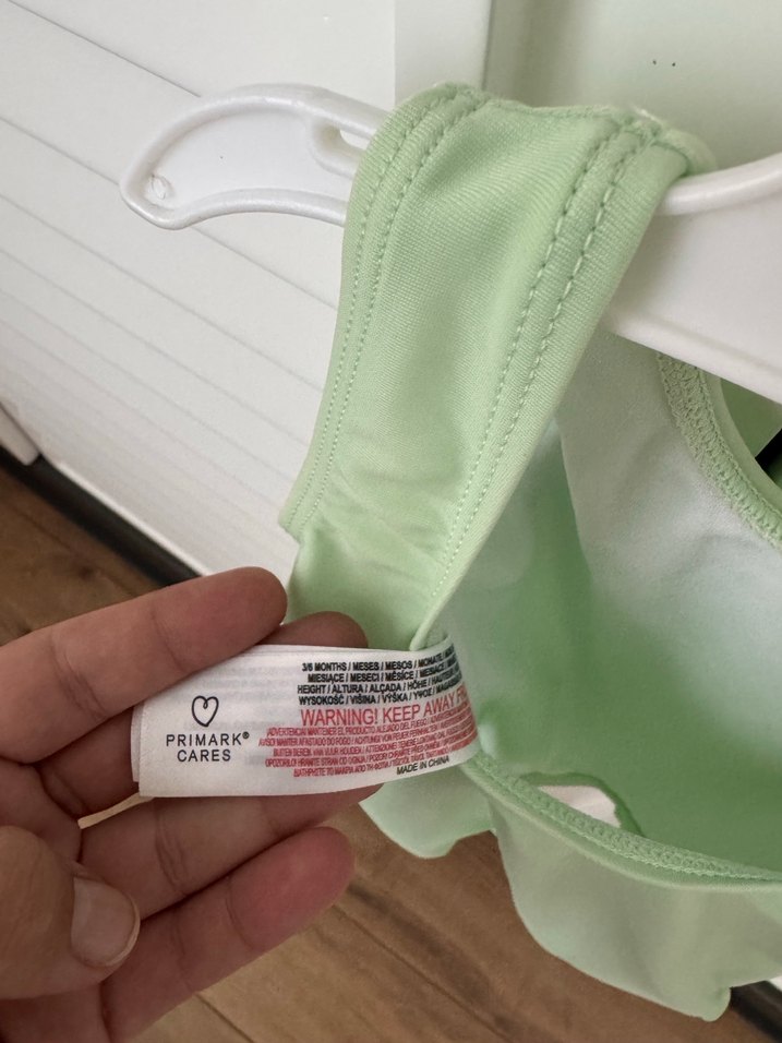 Kız Çocuk Pastel Yeşil Kolsuz Mayo - Görsel 3