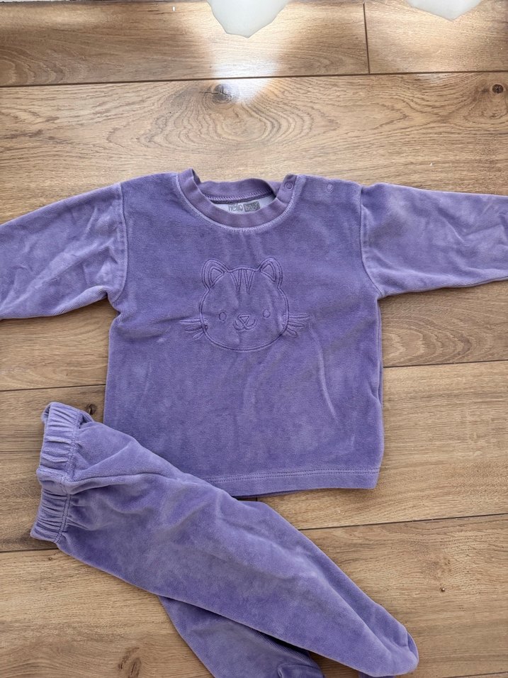 Mor Bebek Kız Takımı Uzun Kollu - Görsel 2