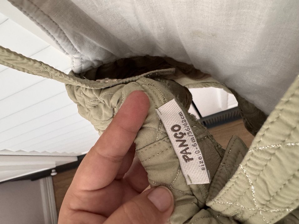 Kız Çocuk Keten Kolsuz Fırfırlı Elbise - Görsel 3