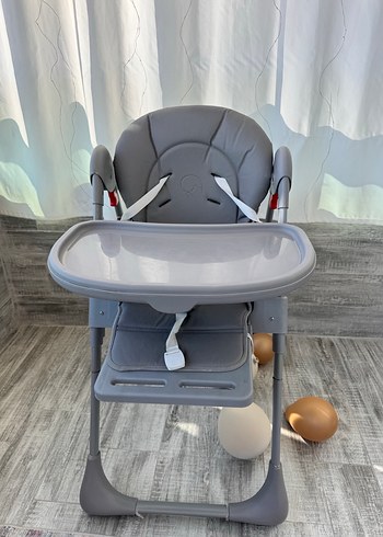 Gri Bebek Mama Sandalyesi