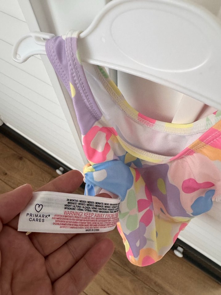 Kız Çocuk Pastel Renkli Çiçek Desenli Mayo - Görsel 3