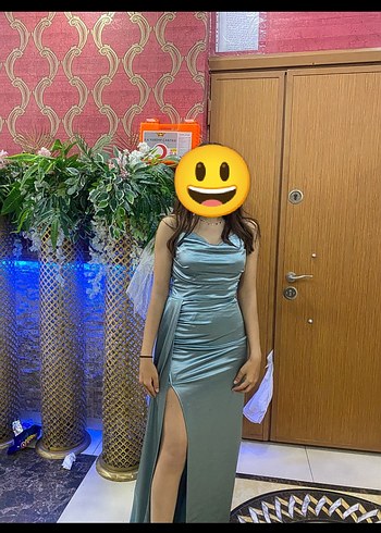 Gri Midi Straplez Mezuniyet Elbisesi - Görsel 2