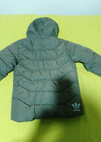 Erkek çocuk Yeşil Kapüşonlu Fermuarlı Kışlık Mont - Görsel 6