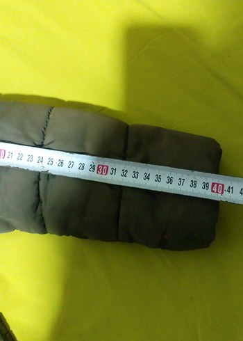 Erkek çocuk Yeşil Kapüşonlu Fermuarlı Kışlık Mont - Görsel 5