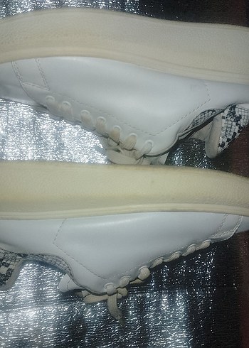 Beyaz Stiletto Topuklu Kadın Spor Ayakkabı - Görsel 5