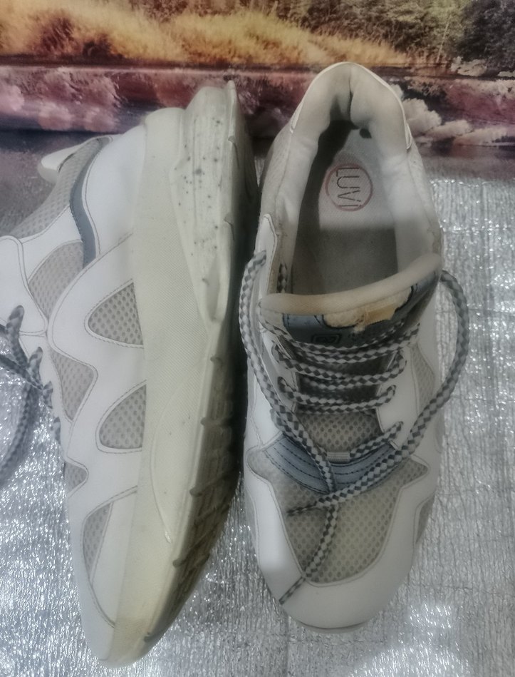 Yılan Desenli Beyaz Platform Spor Ayakkabı - Görsel 4