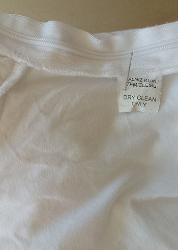 Beyaz Keten Midi Etek - Görsel 8