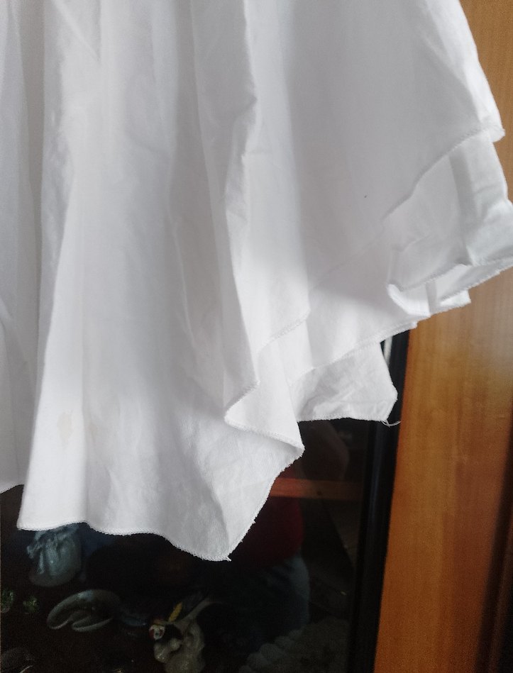 Beyaz Keten Midi Etek - Görsel 5