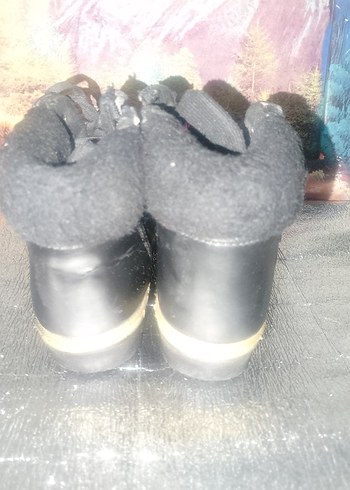 SOMICKS Siyah Yılan Desenli Dolgu Topuk Bot - Görsel 5