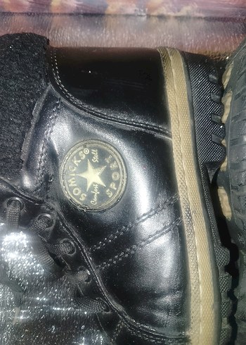 SOMICKS Siyah Yılan Desenli Dolgu Topuk Bot - Görsel 7