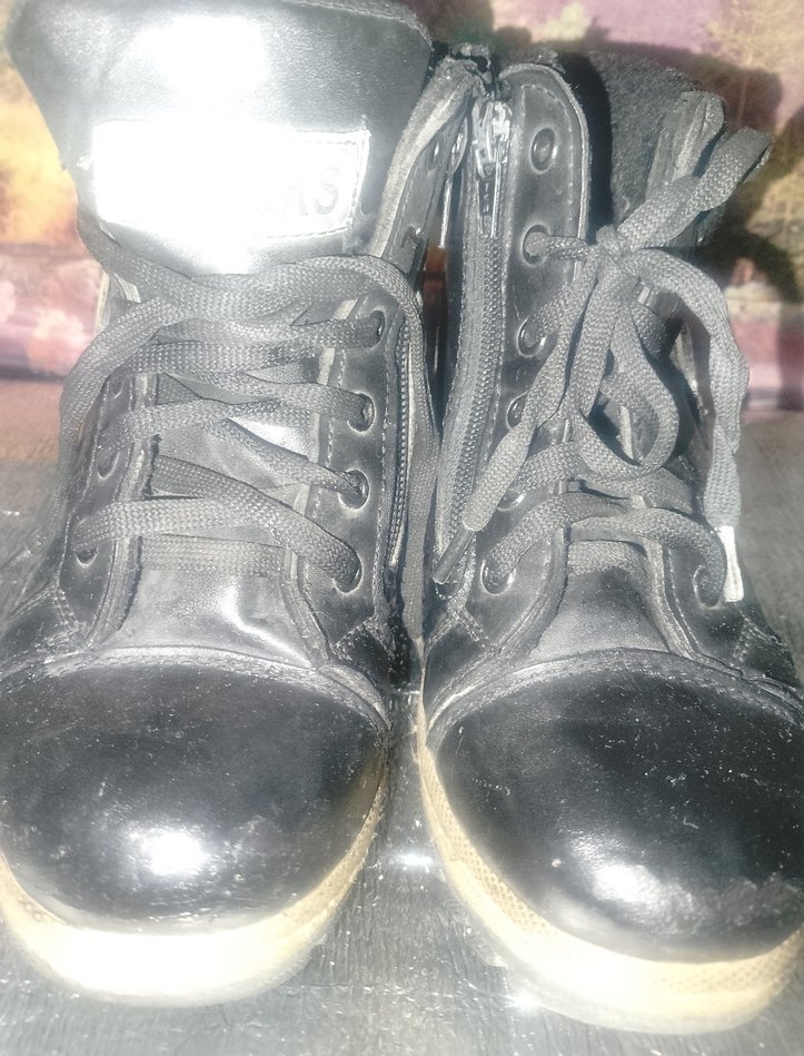 SOMICKS Siyah Yılan Desenli Dolgu Topuk Bot - Görsel 2