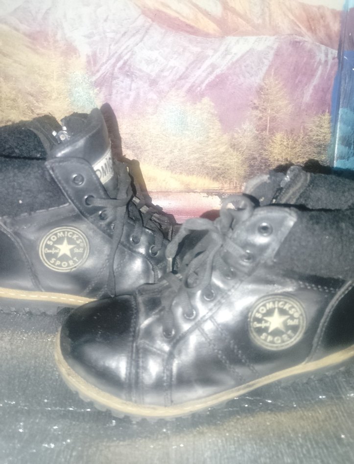 SOMICKS Siyah Yılan Desenli Dolgu Topuk Bot - Görsel 3