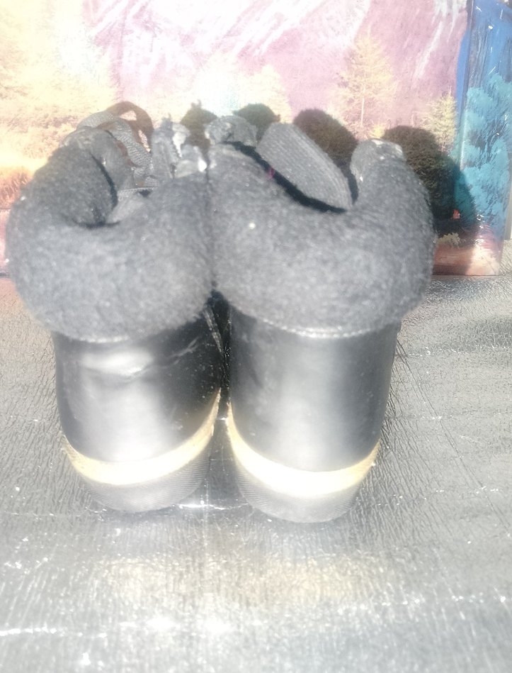 SOMICKS Siyah Yılan Desenli Dolgu Topuk Bot - Görsel 5