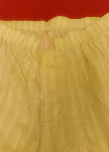 Beyaz Pilili Kadın Kumaş Psntolon - Görsel 5