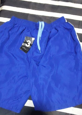 Mavi Çiçek Desenli Erkek Yüzücü Şortu - Görsel 3