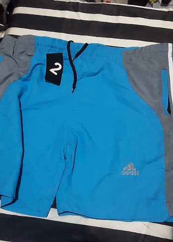 Mavi Çiçek Desenli Erkek Yüzücü Şortu - Görsel 2