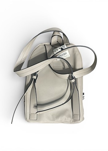 Zara Gri Deri Kadın Sırt Çantası - Görsel 3