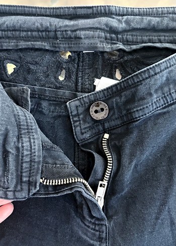 Blugirl Folies Blumarine Dantel Detayli Siyah Jean