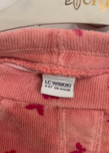 Kızlar için Pembe Bağlama Desenli Düğmeli Tayt - Görsel 3