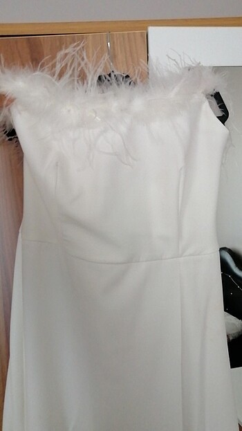 38 Beden Trendyolmilla beyaz elbise 