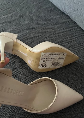 Bej Stiletto Topuklu Kadın Ayakkabı - Görsel 2