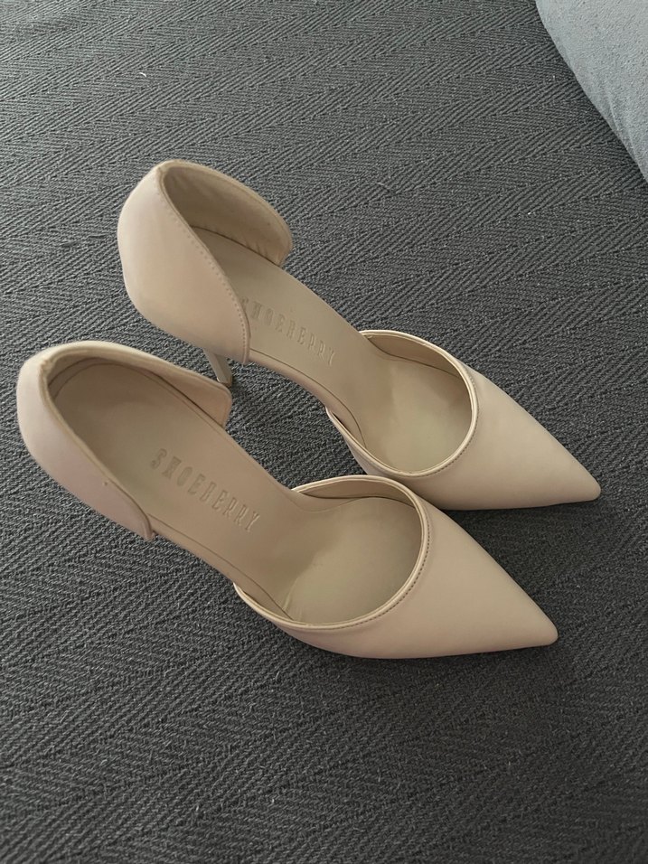 Bej Stiletto Topuklu Kadın Ayakkabı - Görsel 3