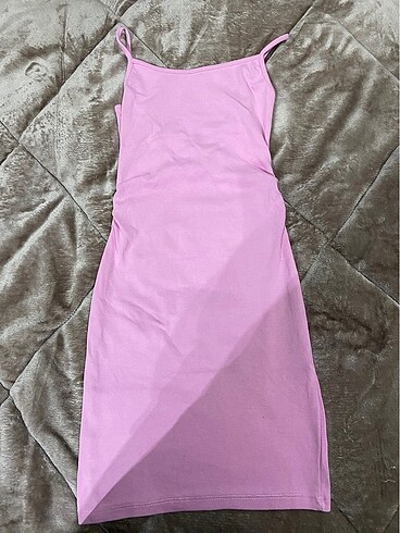 BERSHKA pembe elbise