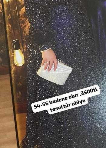 Simli Siyah Tesettür Abiye Elbise