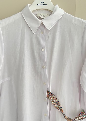 Touche marka Uzun Beyaz gömlek - Görsel 2