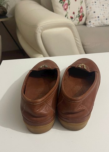 Deri Tokalı Dolgu Topuk Kadın Ayakkabısı - Görsel 3