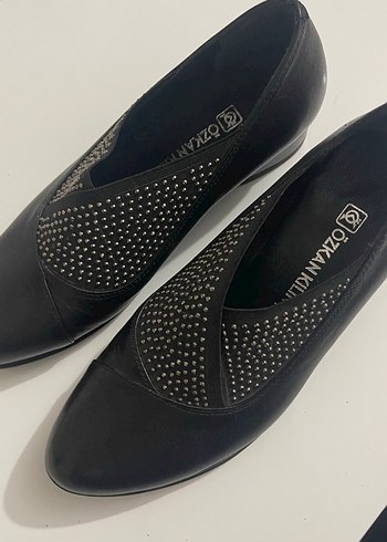 Siyah Gotik Dolgu Topuk Kadın Ayakkabı - Görsel 5