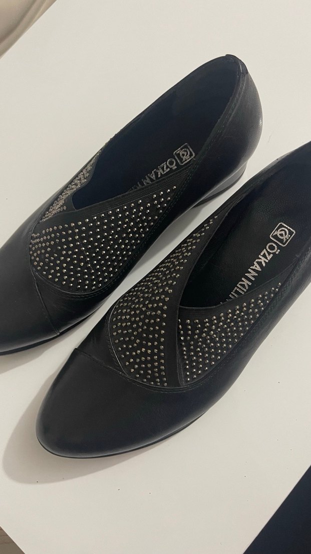 Siyah Gotik Dolgu Topuk Kadın Ayakkabı - Görsel 5