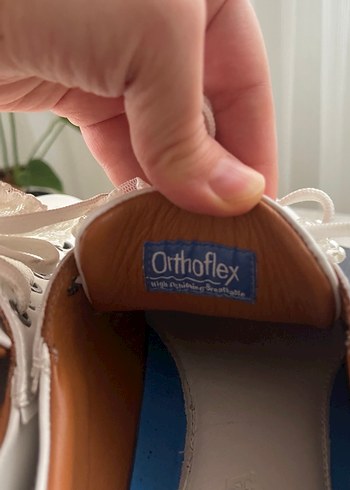 Deri. Dantel Detaylı Beyaz Bağcıklı Sneakers - Görsel 5