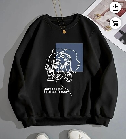 Siyah Oversize Sweatshirt