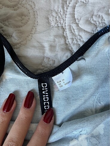 H&M Siyah çiçekli kısa elbise