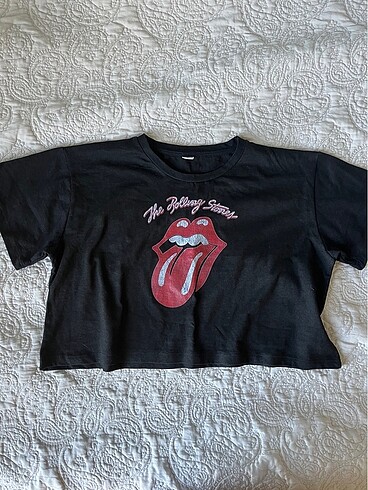 the rollingstones crop tişört